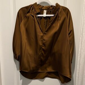 Rich Brown “Satin” Blouse